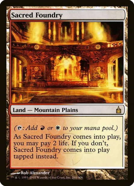 Sacred Foundry, Magic card RAV 280 — Ravnica: City of Guilds set