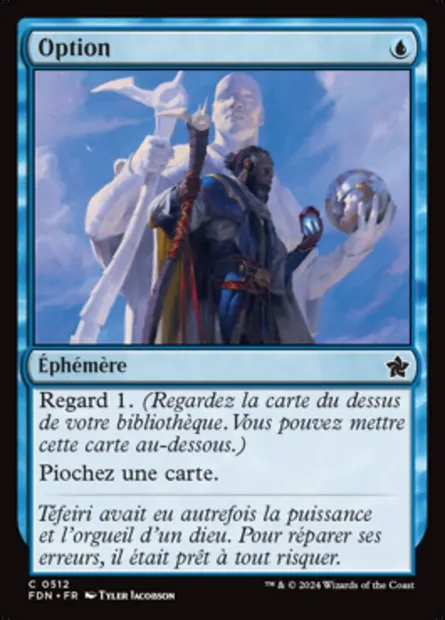 Option, carte Magic FDN 512 — extension Foundations