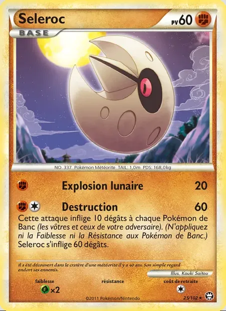 Séléroc, carte Pokémon TM 25 — extension Triomphant