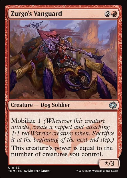 Zurgo's Vanguard, Magic card TDM 133 — Tarkir: Dragonstorm set
