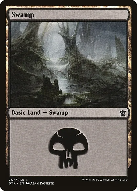 Swamp, Magic card DTK 257 — Dragons of Tarkir set
