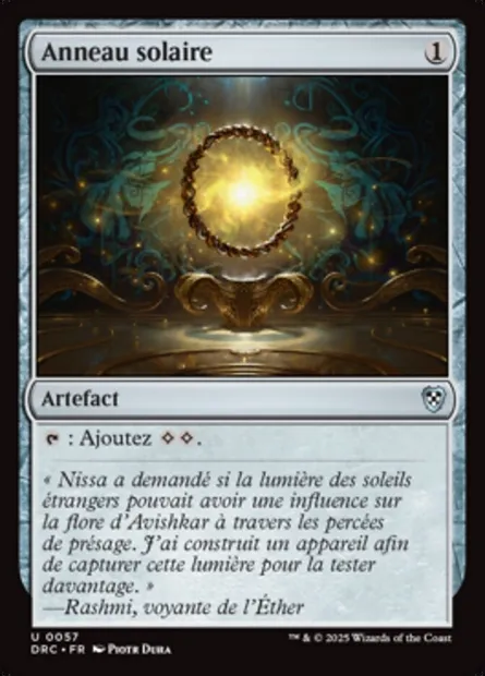 Anneau solaire, carte Magic DRC 57 — extension Aetherdrift Commander