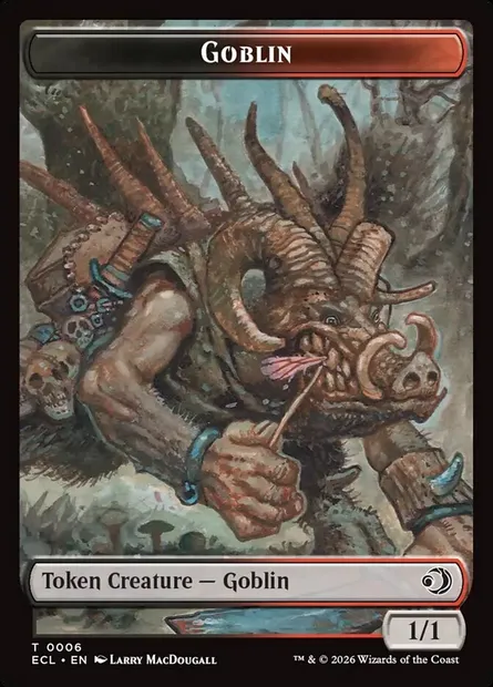 Goblin, carte Magic TECL 6 — extension Lorwyn Eclipsed Tokens