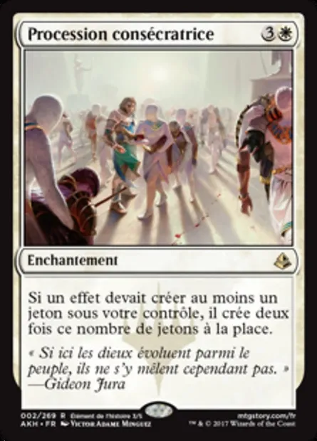 Procession consécratrice, carte Magic AKH 2 — extension Amonkhet