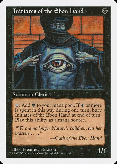 Initiates of the Ebon Hand, Magic card 5ED 169 — Fifth Edition set