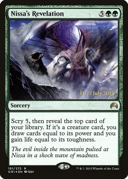 Nissa's Revelation, Magic card PORI 191s — Magic Origins Promos set