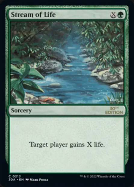 Stream of Life, Magic card 30A 213 — 30th Anniversary Edition set