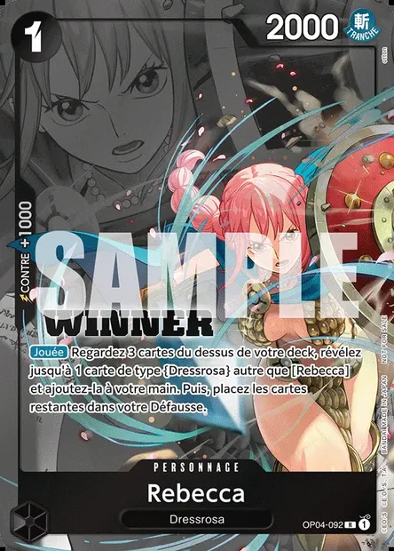 Rebecca, carte One Piece OP04-092 — extension KINGDOMS OF INTRIGUE