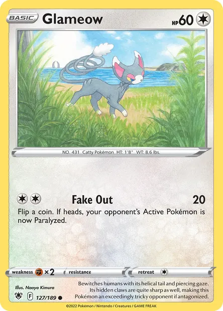 Glameow, Pokémon card ASR 127 — Astral Radiance set