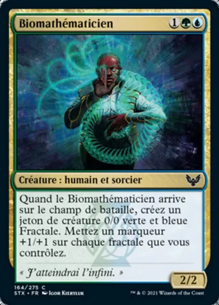 Biomathématicien, carte Magic STX 164 — extension Strixhaven: l'Académie des Mages