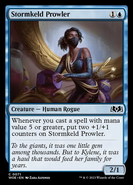 Stormkeld Prowler, Magic card WOE 71 — Wilds of Eldraine set