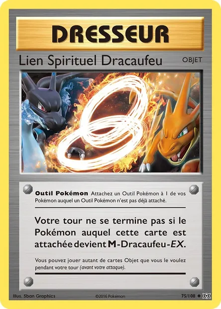 Lien Spirituel Dracaufeu, carte Pokémon EVO 75 — extension Évolutions
