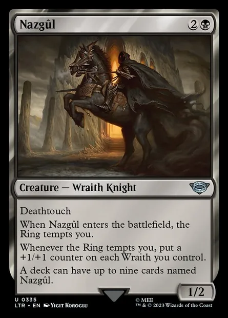Nazgûl, Magic card LTR 335 — The Lord of the Rings: Tales of Middle-earth set