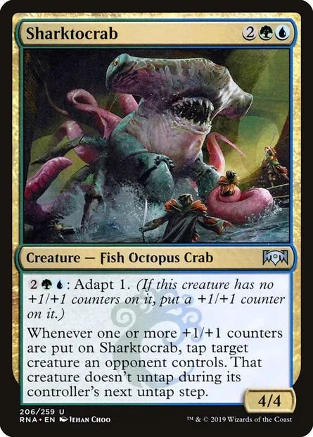 Sharktocrab, Magic card RNA 206 — Ravnica Allegiance set