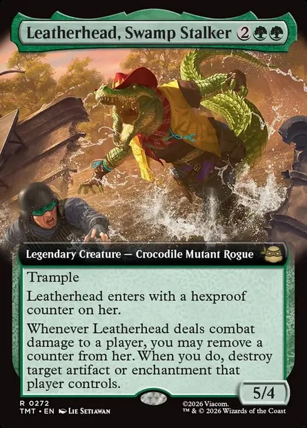 Leatherhead, Swamp Stalker, Magic card TMT 272 — Teenage Mutant Ninja Turtles set