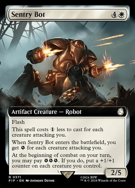 Sentry Bot, Magic card PIP 371 — Fallout set