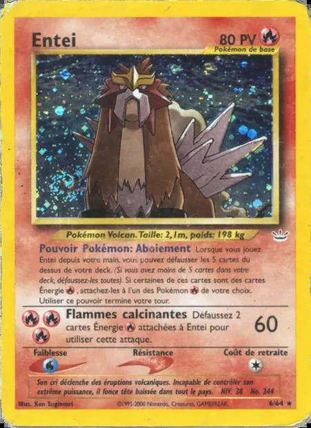 Entei, carte Pokémon NR 6 — extension Neo Revelation