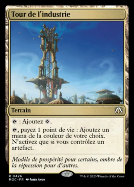 Tour de l'industrie, carte Magic MOC 426 — extension March of the Machine Commander