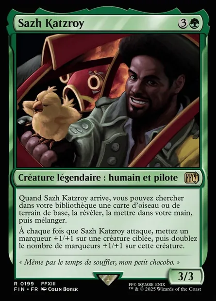 Sazh Katzroy, carte Magic FIN 199 — extension Final Fantasy
