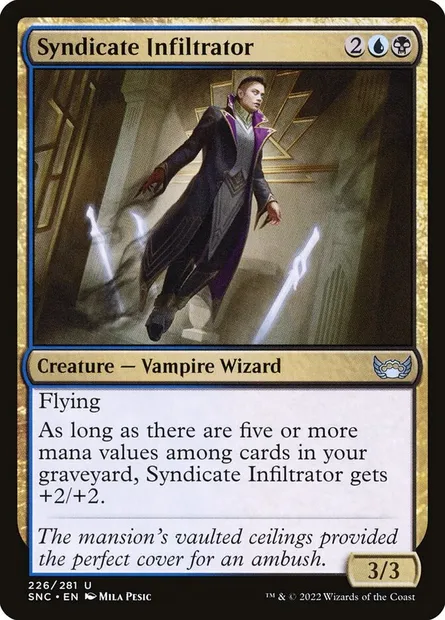 Syndicate Infiltrator, Magic card SNC 226 — Streets of New Capenna set