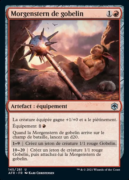 Morgenstern de gobelin, carte Magic AFR 145 — extension Forgotten Realms: Aventures dans les Royaumes Oubliés