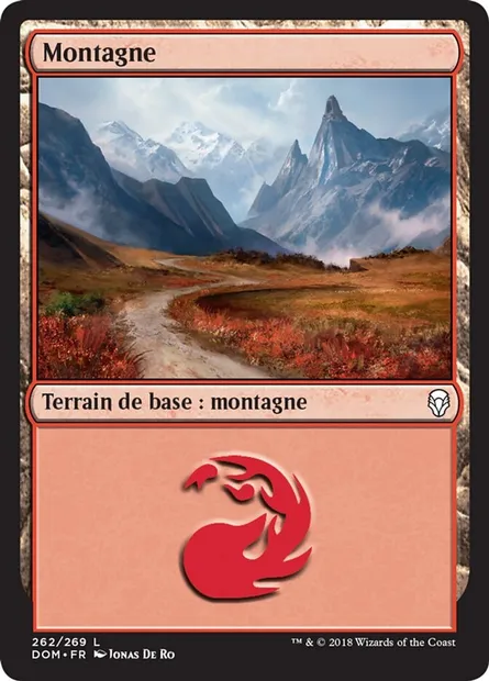 Montagne, carte Magic DOM 262 — extension Dominaria