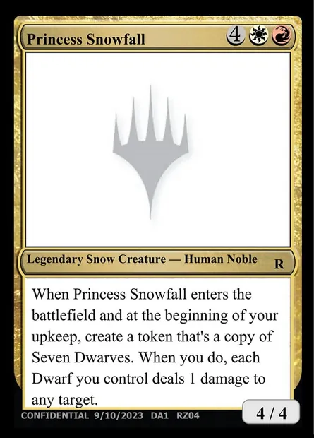 Princess Snowfall, carte Magic UNK RZ04e — extension Unknown Event