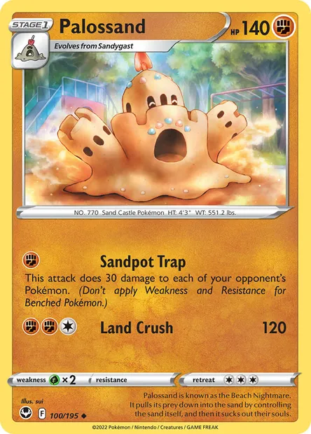 Palossand, Pokémon card SIT 100 — Silver Tempest set