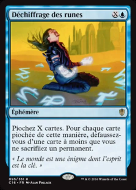 Déchiffrage des runes, carte Magic C16 95 — extension Commander 2016