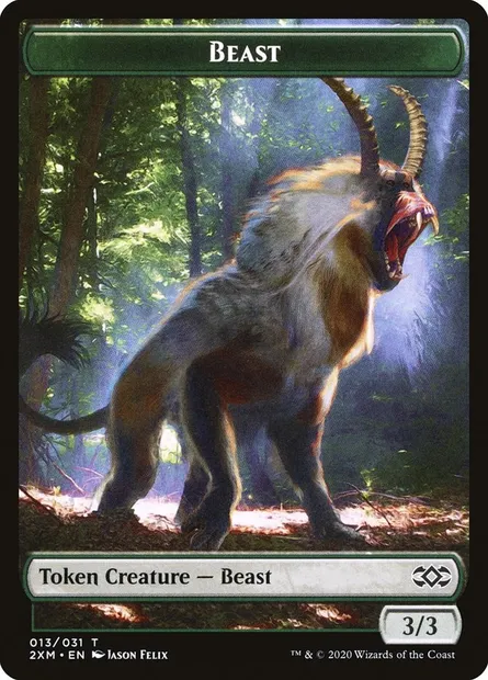 Beast, Magic card T2XM 13 — Double Masters Tokens set