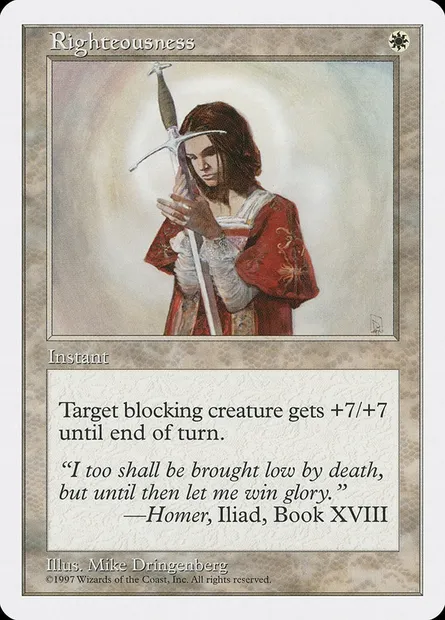 Righteousness, Magic card 5ED 56 — Fifth Edition set