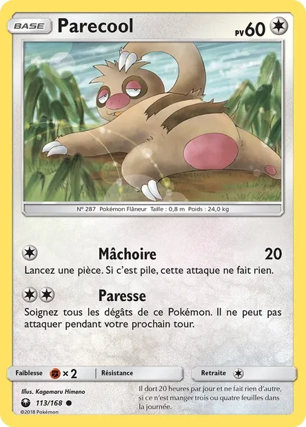 Parecool, carte Pokémon CES 113 — extension Tempête Céleste
