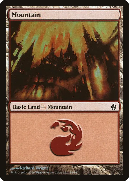 Mountain, Magic card PD2 34 — Premium Deck Series: Fire and Lightning set