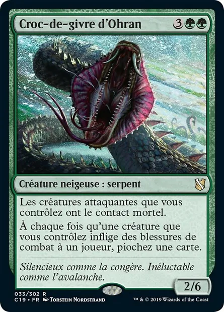 Croc-de-givre d'Ohran, carte Magic C19 33 — extension Commander 2019