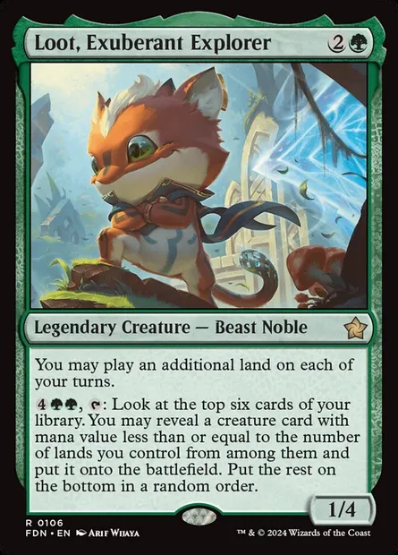 Loot, Exuberant Explorer, Magic card FDN 106 — Foundations set