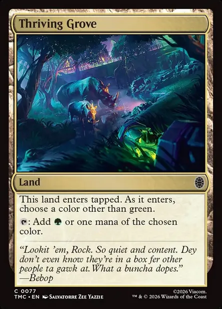 Thriving Grove, Magic card TMC 77 — Teenage Mutant Ninja Turtles Eternal set