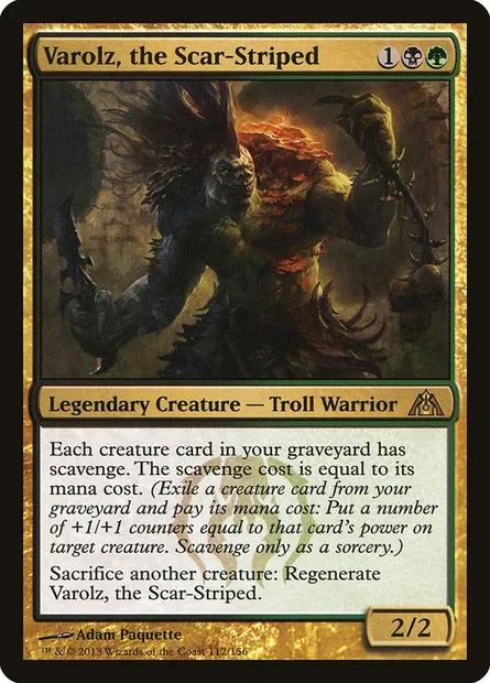 Varolz, the Scar-Striped, Magic card DGM 112 — Dragon's Maze set