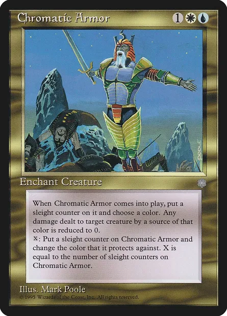 Chromatic Armor, Magic card ICE 283 — Ice Age set