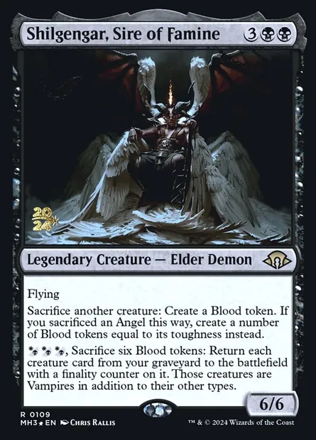 Shilgengar, père de la famine, carte Magic PMH3 109s — extension Modern Horizons 3 Promos