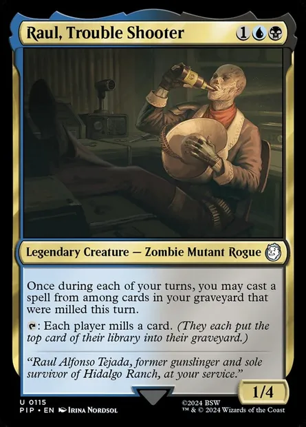 Raul, Trouble Shooter, Magic card PIP 115 — Fallout set