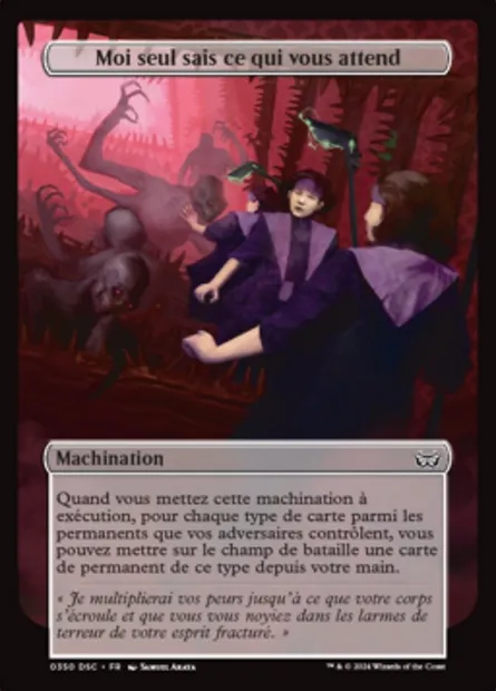 Moi seul sais ce qui vous attend, carte Magic DSC 350 — extension Duskmourn: House of Horror Commander