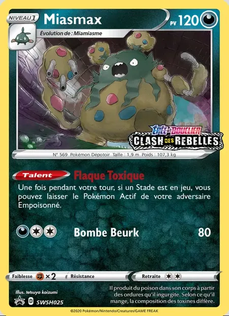 Miasmax, carte Pokémon SWSH 025 — extension Promo SWSH