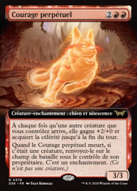 Courage perpétuel, carte Magic DSK 378 — extension Duskmourn: House of Horror