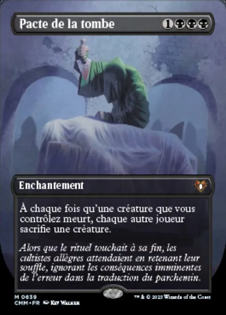Pacte de la tombe, carte Magic CMM 639 — extension Commander Masters