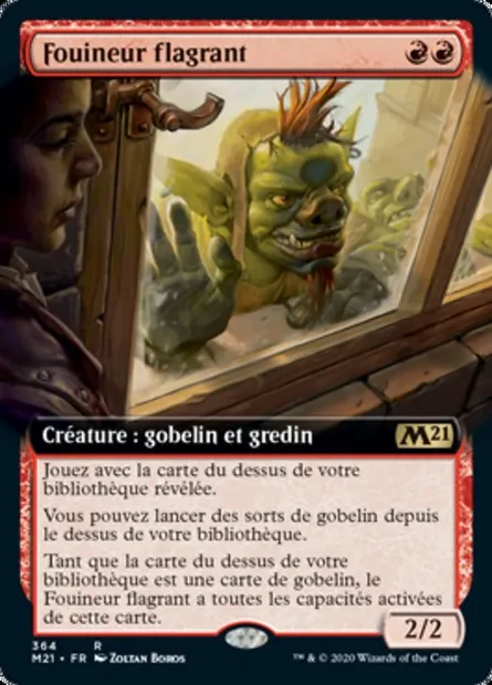 Fouineur flagrant, carte Magic M21 364 — extension Core Set 2021