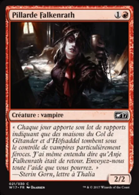 Pillarde Falkenrath, carte Magic W17 21 — extension Welcome Deck 2017