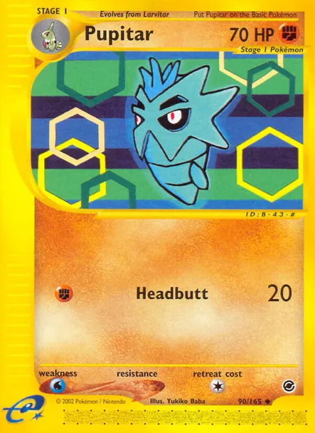 Pupitar, Pokémon card EX 90 — Expedition Base Set set