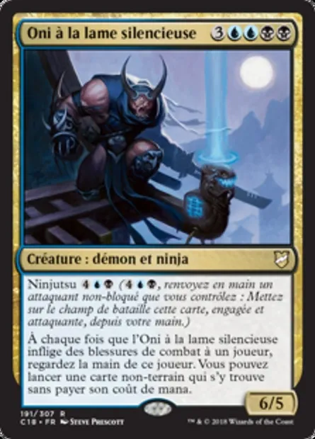 Oni à la lame silencieuse, carte Magic C18 191 — extension Commander 2018