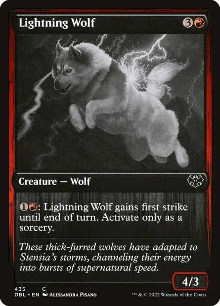 Lightning Wolf, Magic card DBL 435 — Innistrad: Double Feature set