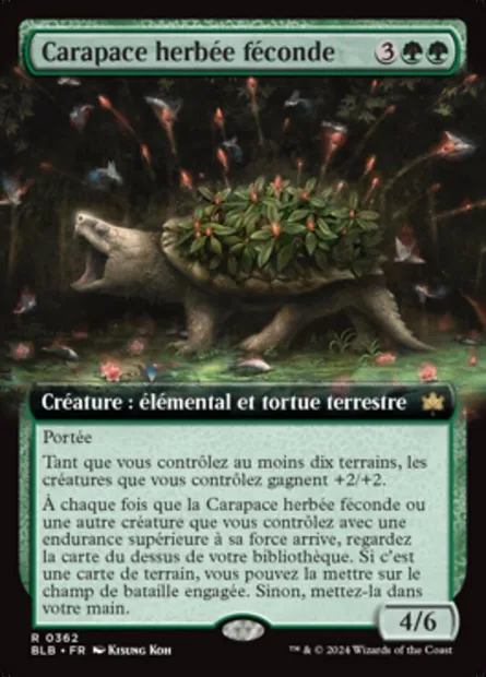 Carapace herbée féconde, carte Magic BLB 362 — extension Bloomburrow